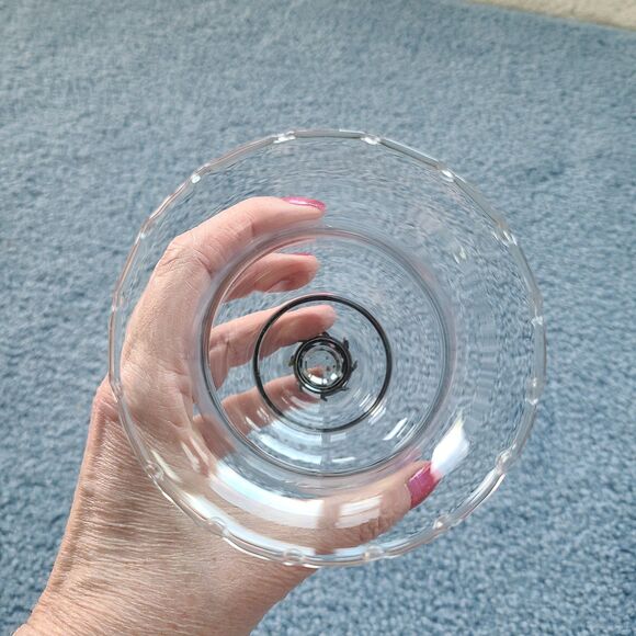 Vintage Home Interiors Clear Glass Etched Wheat Votive Tealight Peg Light Holder - Picture 8 of 10